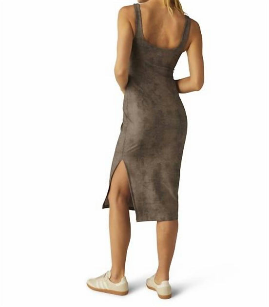 Beyond Yoga Softmark Icon Midi Dress Silver Medium 4