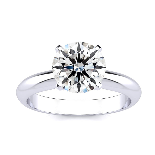 SuperJeweler Lab Grown Diamond Solitaire Ring Silver US 6.5 5