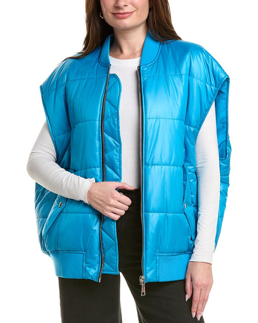 KHRISJOY Oversized Bomber Vest Blue US 2 2