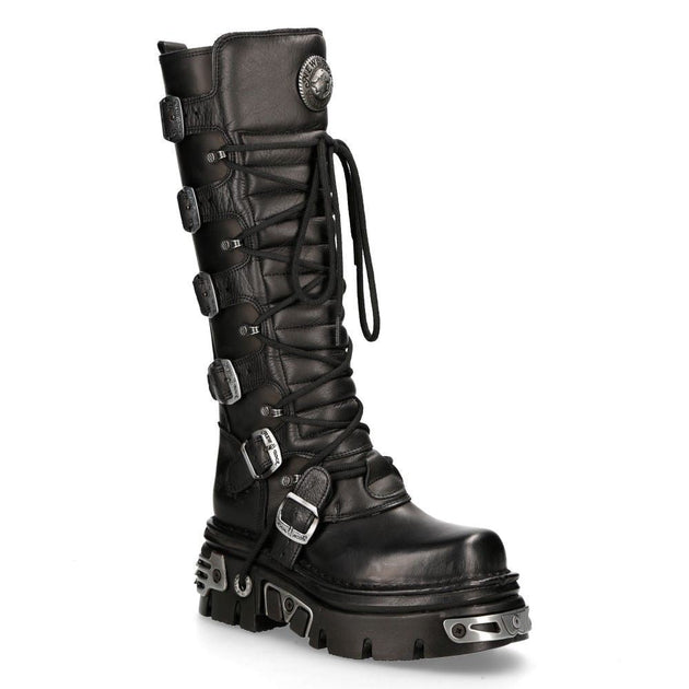 New Rock 272-S1 Knee High Boots Black EU 40 2