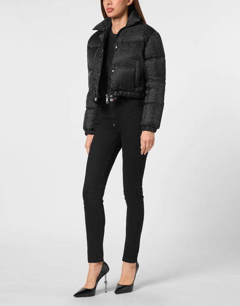 Philipp Plein Cropped Puffer Jacket Black Medium 3