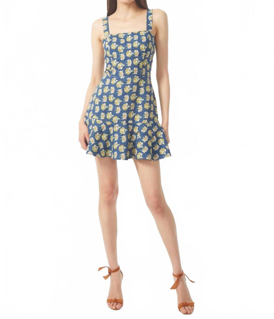 Gilner Farrar Julia Mini Dress Blue Large 2