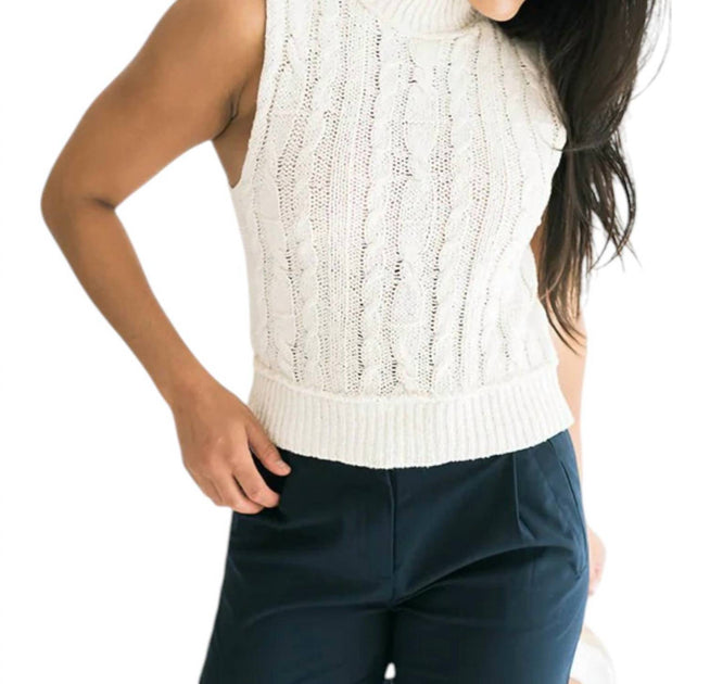 Falcon Autumn Knit Top White Large 2