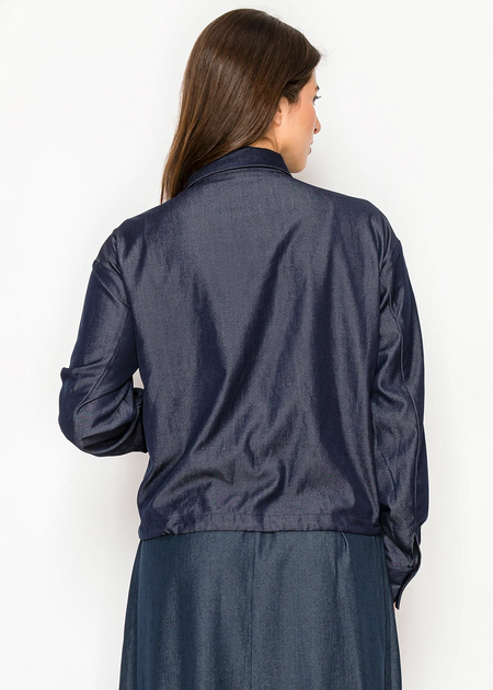 Yal New York Classic Denim Button-Down Blouse Multi XL 3