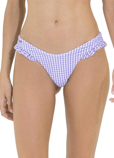 Maaji Seersucker Voyage Bikini Bottom White Large 2