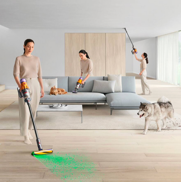 Dyson SV30 V12 Detect Slim Sprayed Yellow/Iron/Nickel | ShopSimon