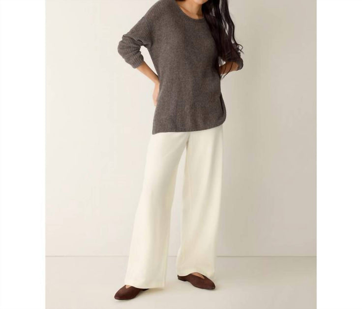 Eileen Fisher Jewel Neck Sweater Grey XL 2