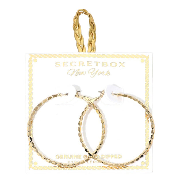 FASHNZFAB Secret Box Hoop Earrings Gold 4