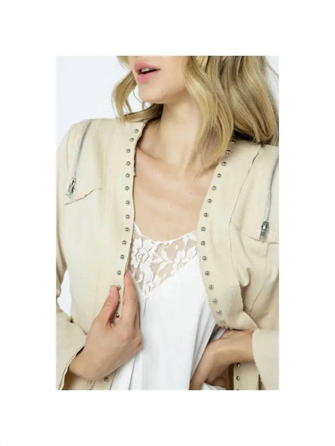 VOCAL APPAREL Stud Jacket Beige Medium 4