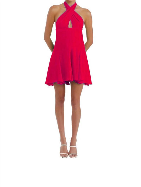 Amanda Uprichard Gwenna Mini Dress Red Medium 2
