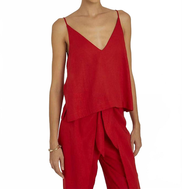 Lenny Niemeyer V Neck Strap Tank Top Red Medium 3