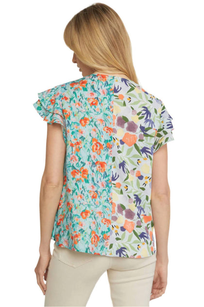 entro Mixed Floral Print Top Multi XL 4