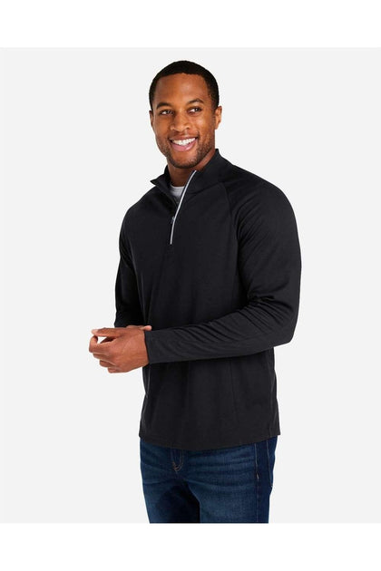CORE365 Origin Performance Pique Quarter-Zip Pullover Black Medium 4