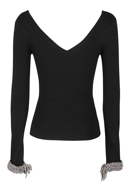 Giuseppe Di Morabito Crystal Knit Top Black EU 40 3