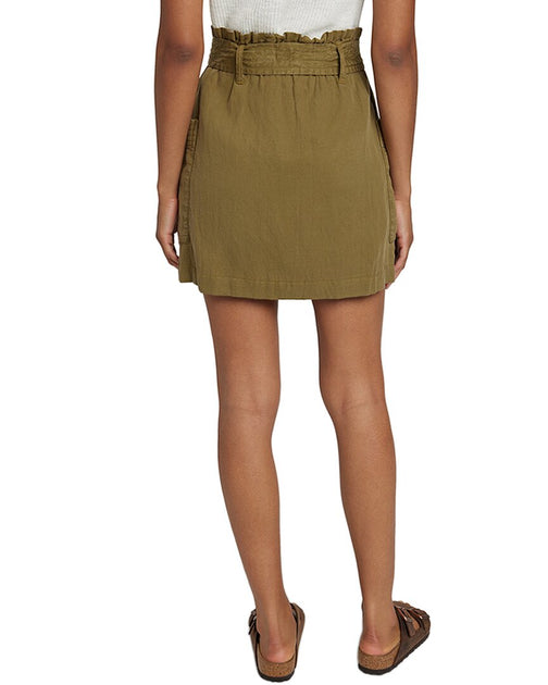 Faherty Arlie Linen-Blend Utility Skirt Green XLarge 3