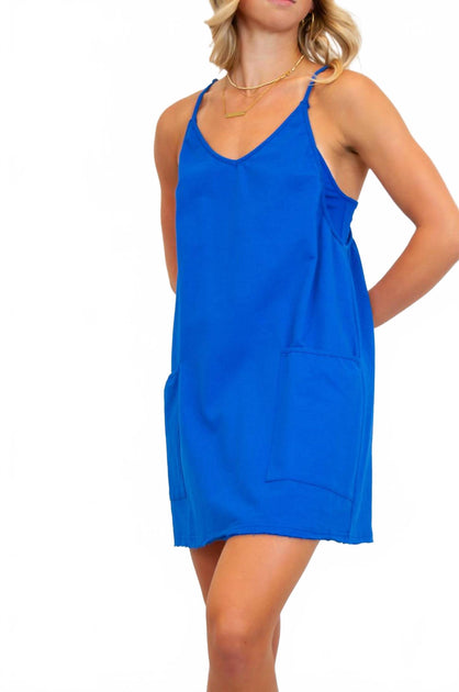 Listicle Sporty Mini Dress Blue Medium 2