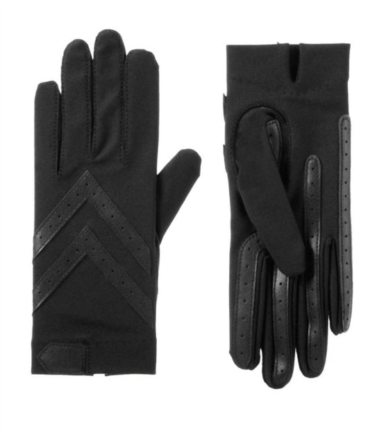 Isotoner Smartdri Smartouch Spandex Shortie Gloves Black S/M 2