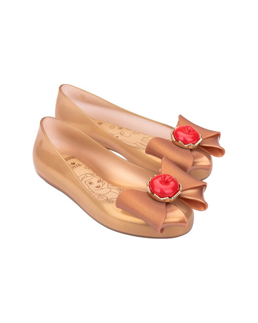Mini Melissa Sweet Love + Snow White Ballerina Flat Beige US 3 2