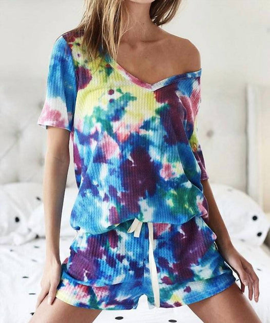 BiBi Waffle Tie Dye Shorts Multi Large 2