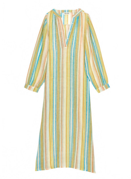 M.A.B.E. Kori Stripe Kaftan Dress Multi Medium 4