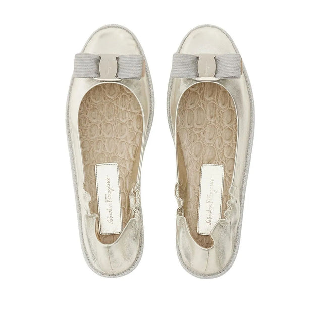 Salvatore Ferragamo Ferragamo Ballet Flats Silver US 7 3