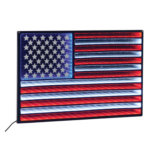 Hivvago Hanging American Flag Ekko Light Display Red/White/Blue 23in 2