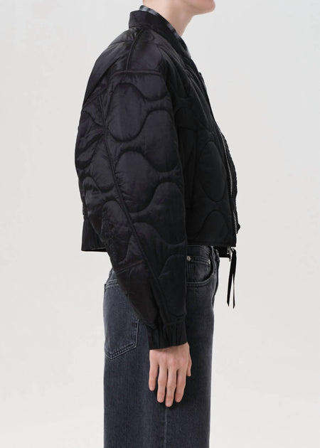 AGOLDE Iona Quilted Jacket Black Medium 4