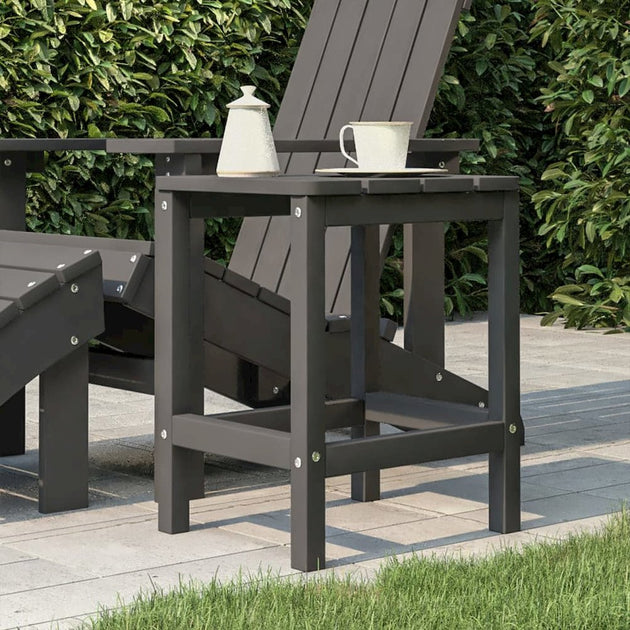 vidaXL Patio Adirondack Table Anthracite 15x15x18.1 HDPE 2