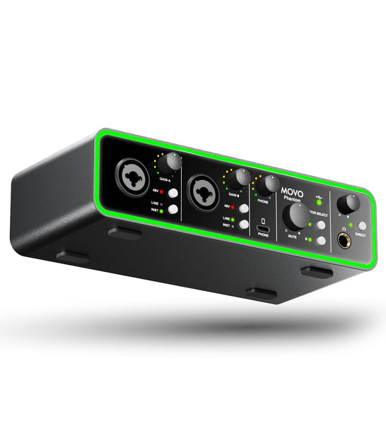 Movo Phantom Dual Channel USB/USB-C Audio Interface Black 2