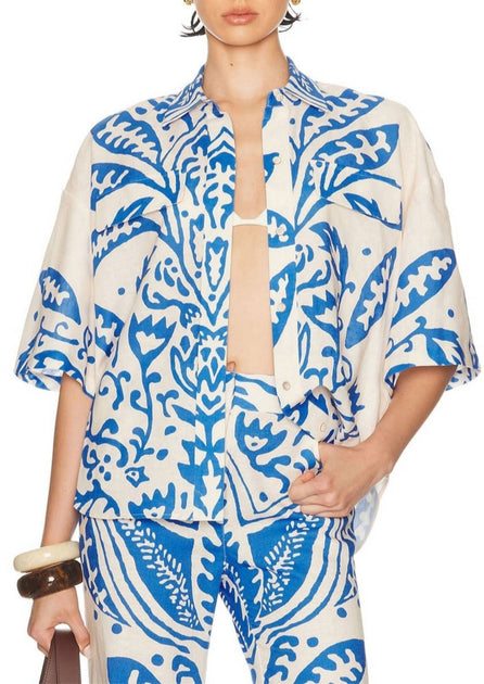 ALEXIS Farad Linen Top Blue Large 2
