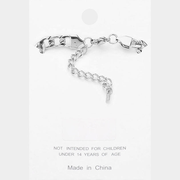 FASHNZFAB Cuban Chain Anklet Black 4