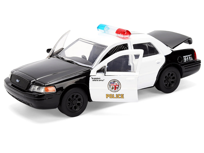 Jada Ford Crown Victoria LAPD Police Car Black White 1/32 3