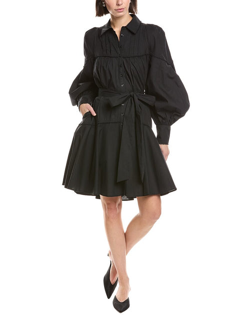 Marchesa Notte Poplin Hemdkleid Schwarz US 6 2