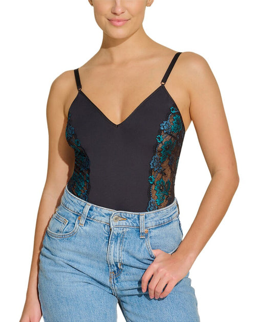 Cosabella Bisou Lace Side Panel Bodysuit Black Medium 2