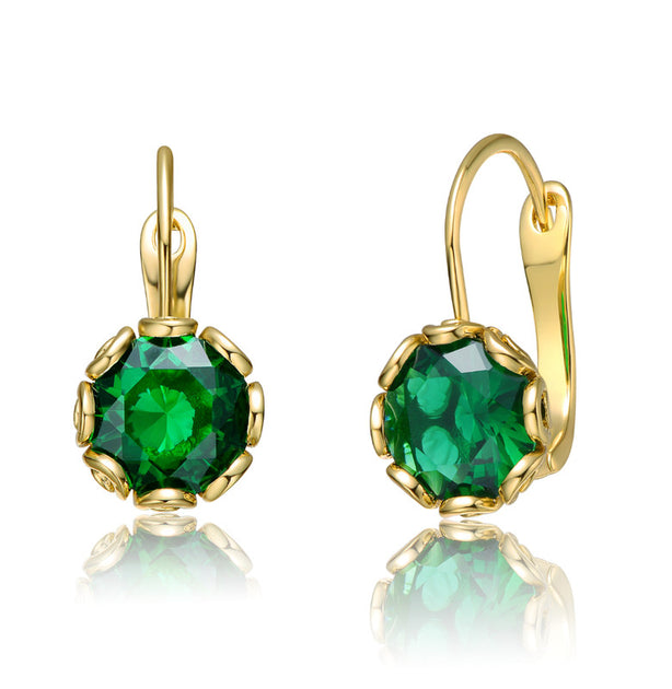 Rachel Glauber Solitaire Drop Earrings Silver 4