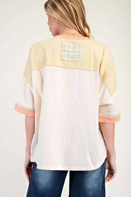 Hannah Flower Patched Loose Top