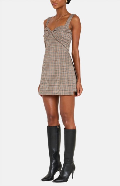 Amanda Uprichard Soho Skort Romper Brown Small 3