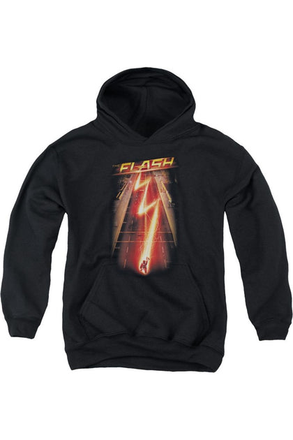 Gildan The Flash Flash Ave Youth Hooded Sweatshirt Black Large 2