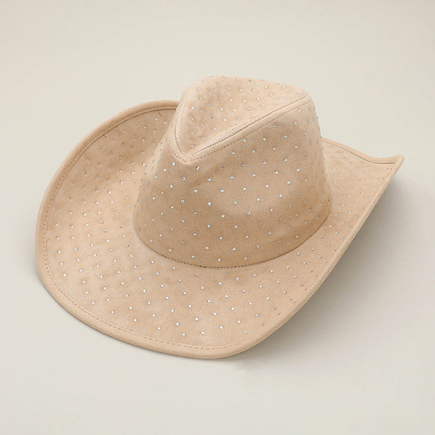 FASHNZFAB Western Cowboy Fedora Hat Beige 2