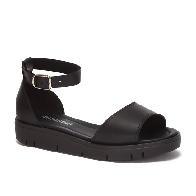 Andrea Ankle Strap Sandal Black US 6 2