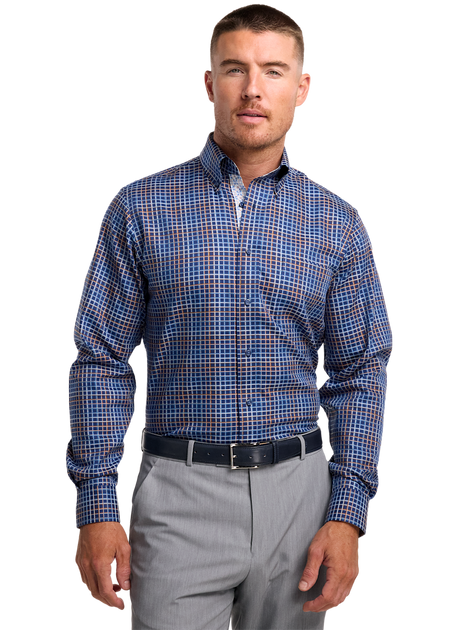 Paul Fredrick Slim Fit Dress Shirt Blue US 17 36/37 3