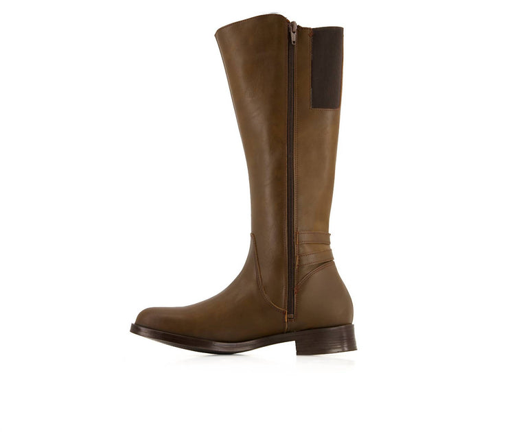 Andrea Tall Riding Elastic Shaft Boots Brown US 6 3