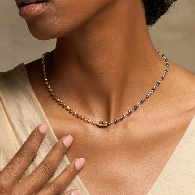 Karma and Luck Romantic Idealist Libra Lapis Necklace Blue 3