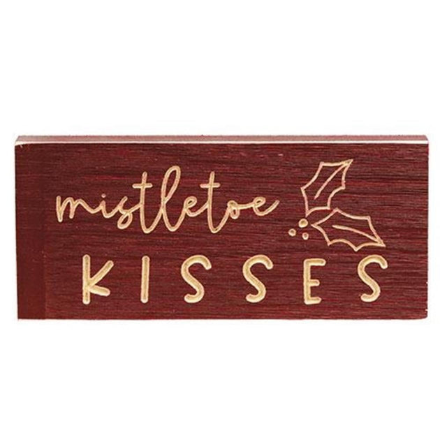 Hivvago Mistletoe Kisses Engraved Block 2