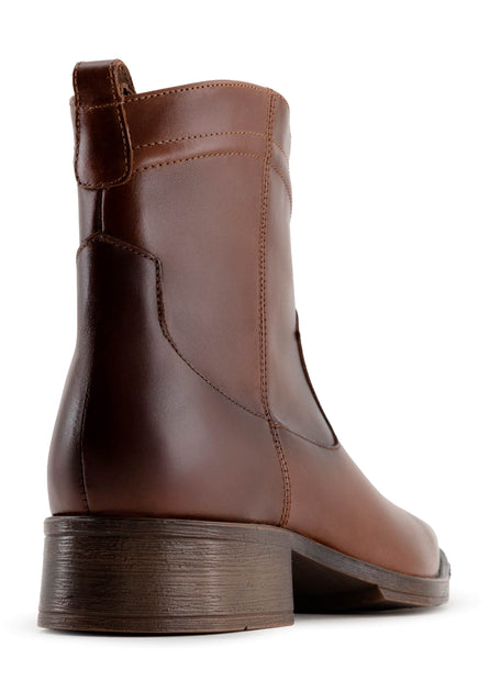 Andrea Men Leather Low Boot Brown US 9 3