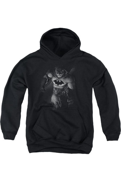 Gildan Batman Youth Hooded Sweatshirt Black Large 2
