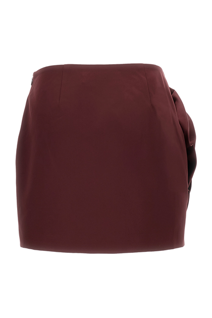Rotate Birger Christensen Satin Mini Skirt Red EU 40 3