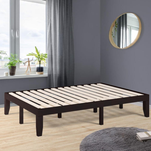 Hivvago 14 Inch Full Bed Frame Brown 5