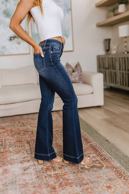 Judy Blue Flare Jeans Blue 25 4