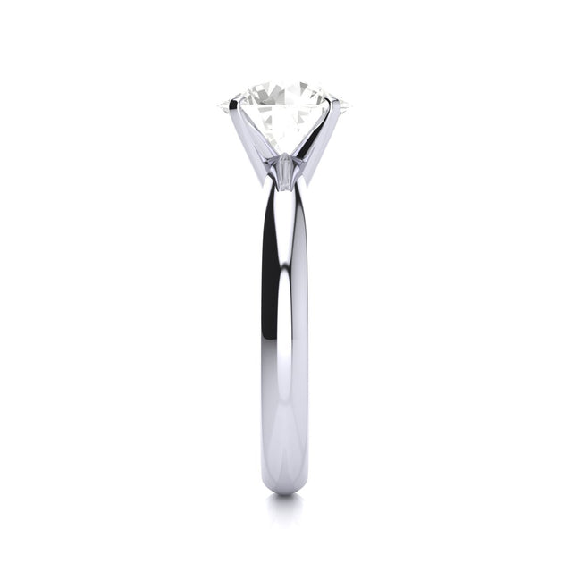 SuperJeweler Lab Grown Diamond Solitaire Ring Silver US 6.5 7
